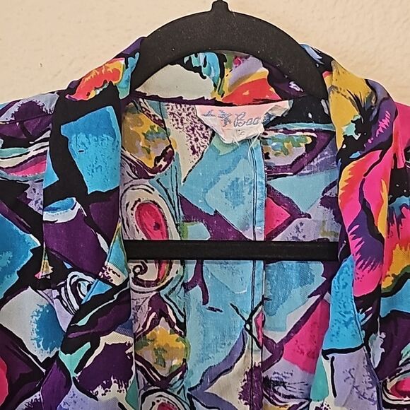 Vintage Baani's graphic,  floral blazer. - Picture 2 of 9